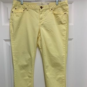H&M Yellow Chino Capri Pants size 8 10